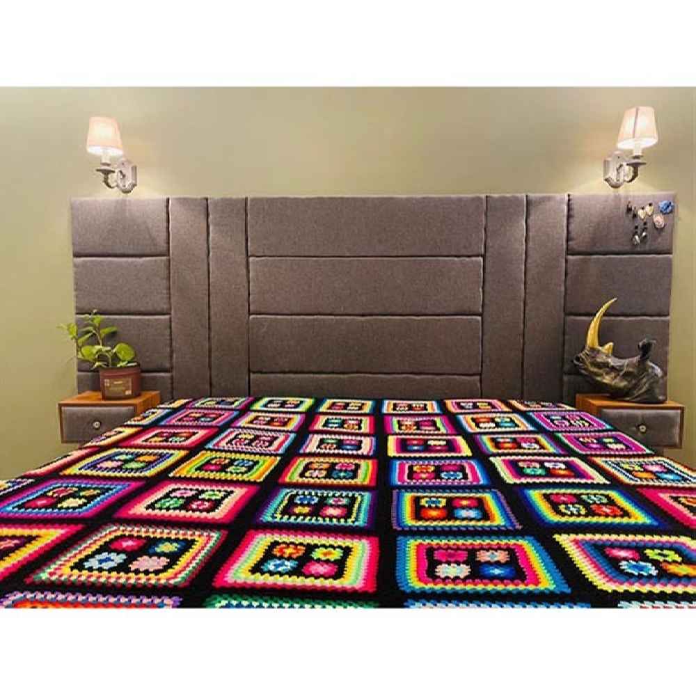 Price and Buy Cotton Crochet Bedspread – Colorful Afghan Style Blanket – Ahoo - Image 3