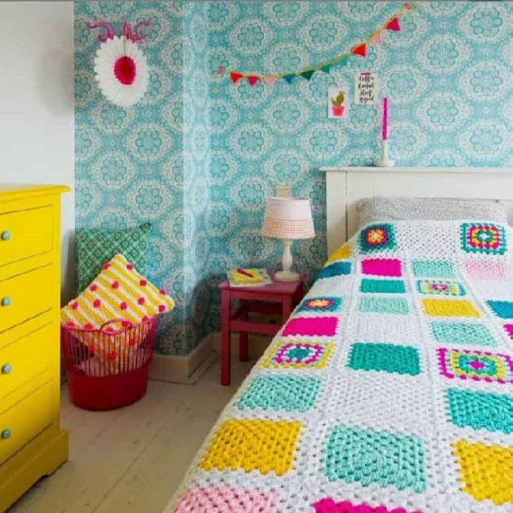 Price and Buy Cotton Crochet Bedspread – Colorful Afghan Style Blanket – Parto - Image 3