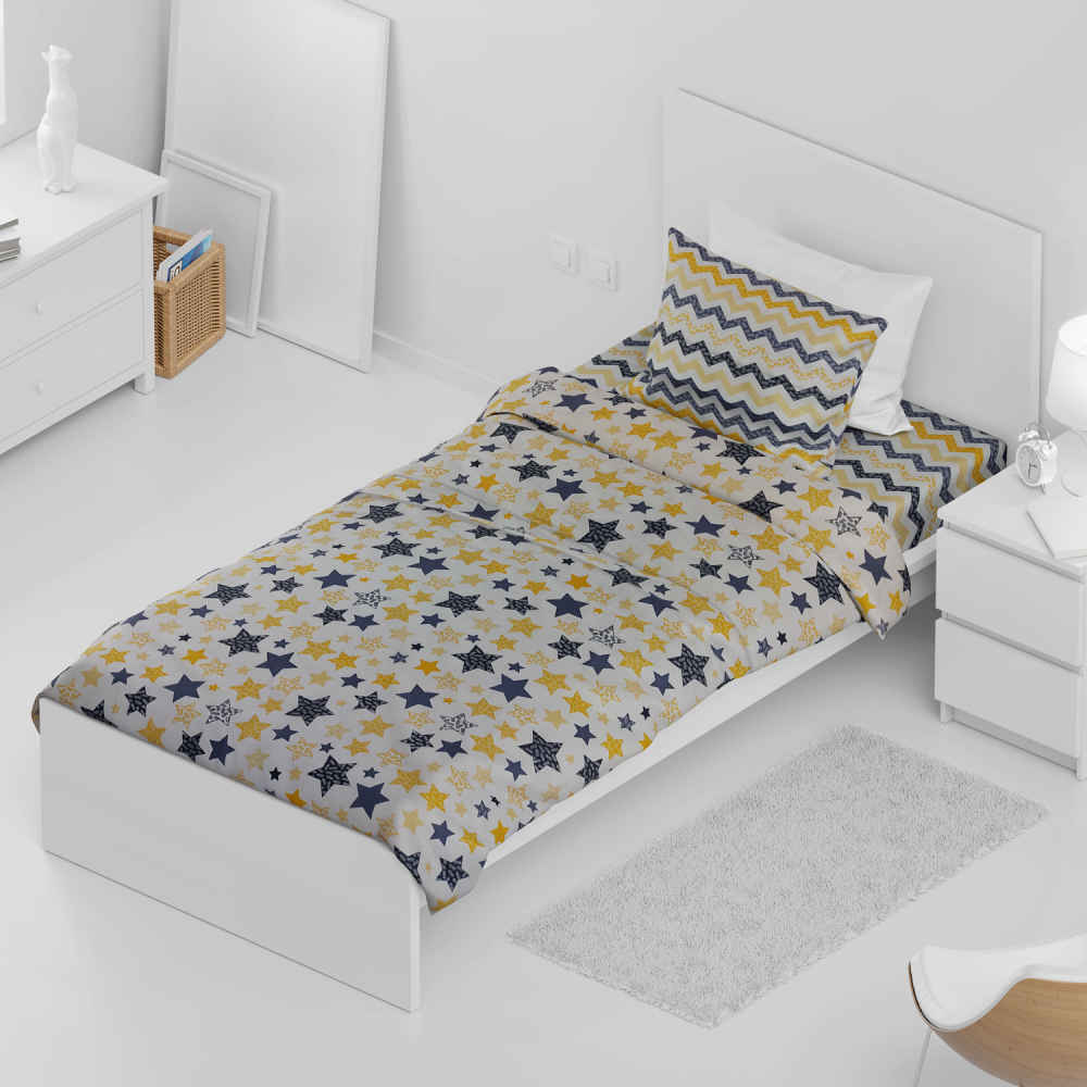 Price and Buy Cotton & Polyester Double Duvet Cover – Super Soft, Stars Model