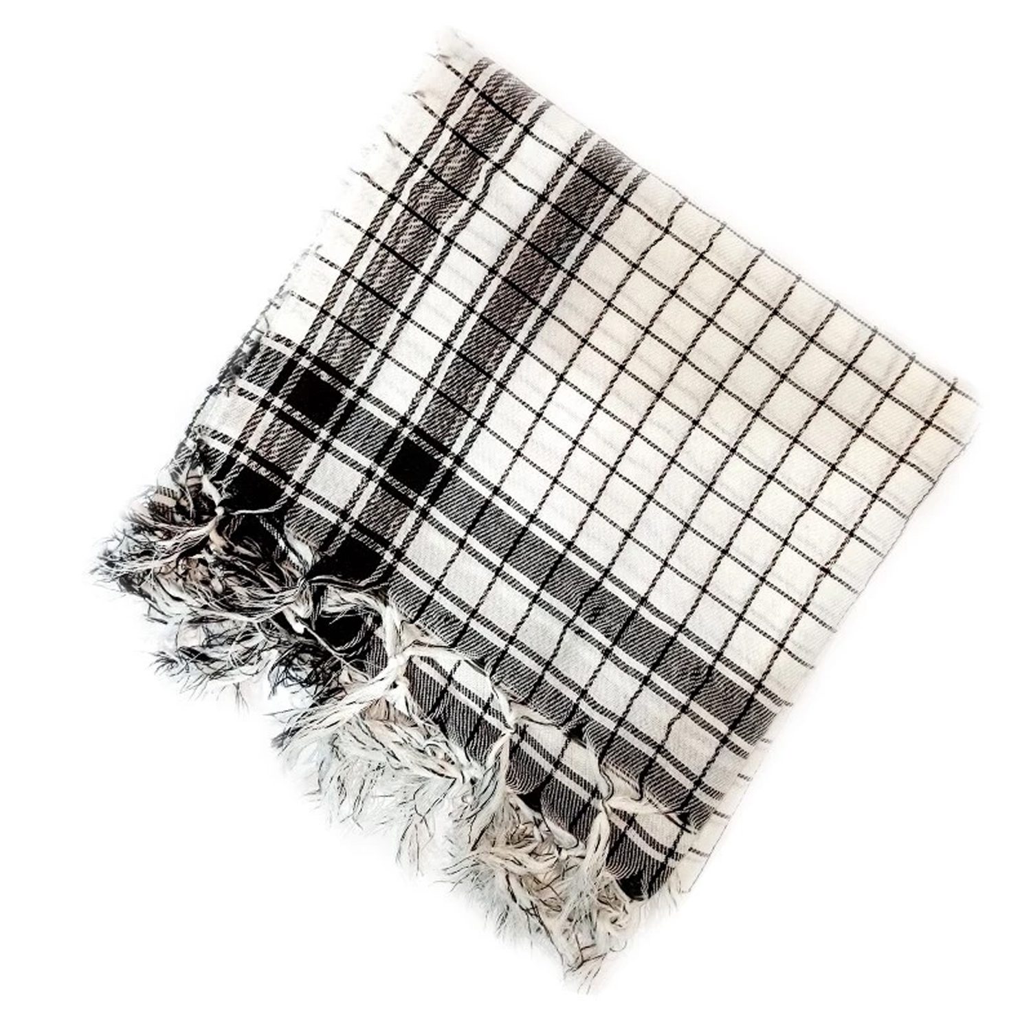 Price and Buy Cotton & Silk Keffiyeh – Elegant Checkered Arabic Scarf for Men & Women - Image 5