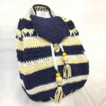 Price and Buy Crochet Casual Backpack with Geometric Design Handmade - Image 3