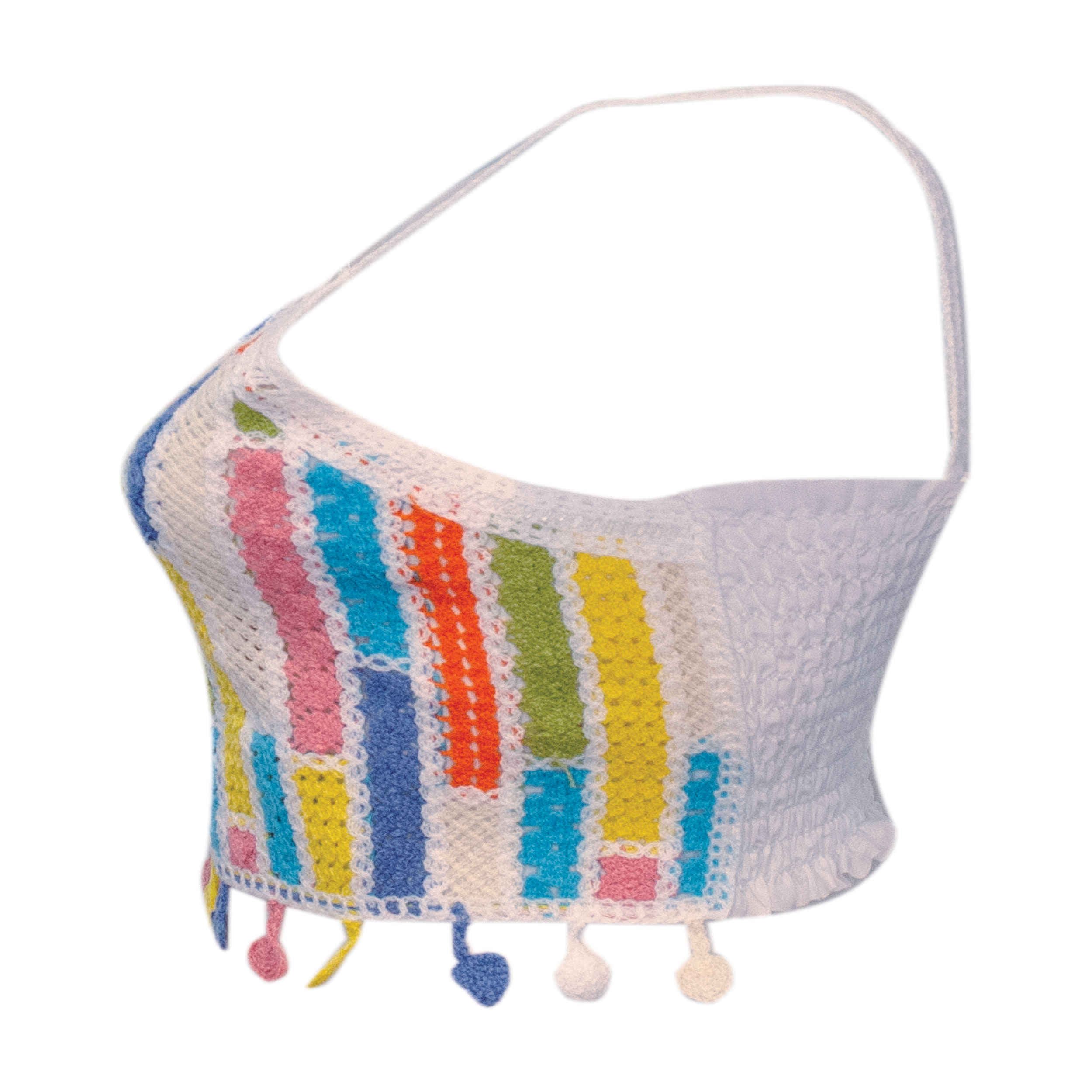 Price and Buy Crochet Crop Top for Women Handwoven Model Rainbow - Image 4