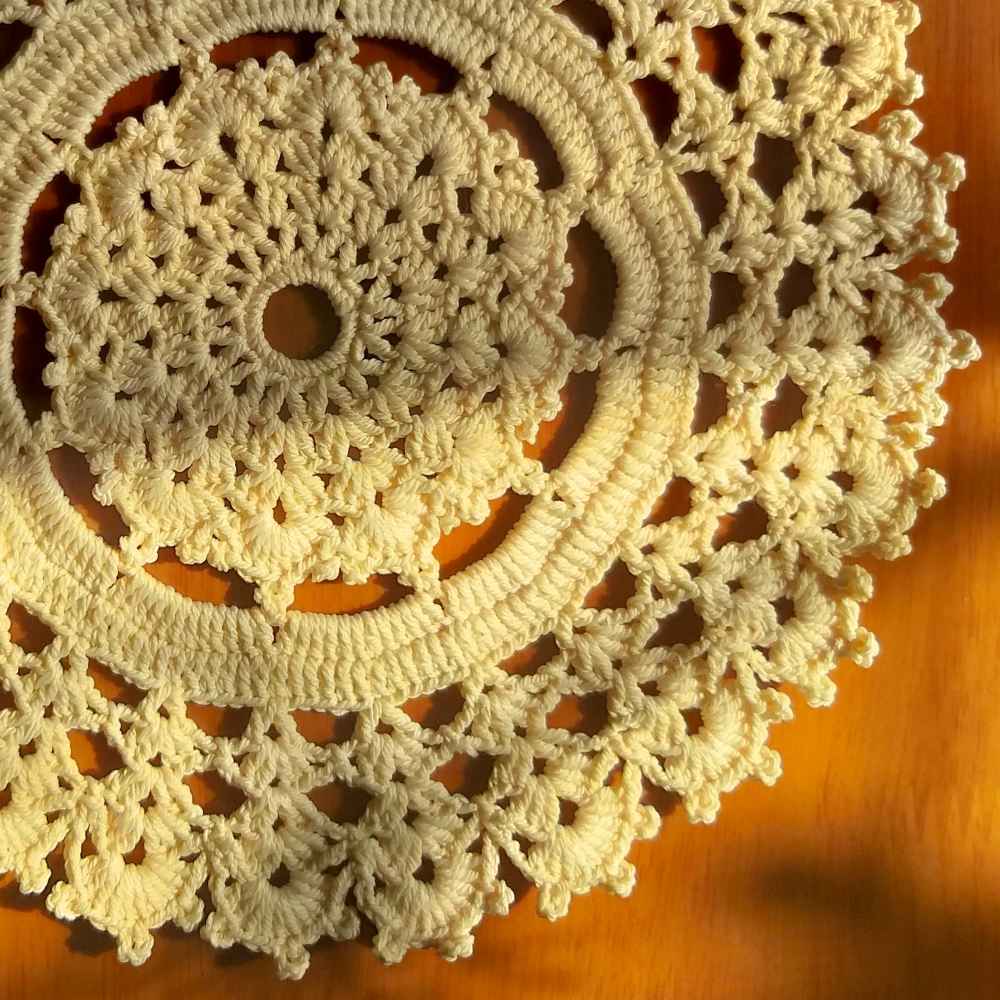 Price and Buy Crochet Hand Knitted Tablecloth Model Cream - Image 3