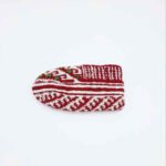 Price and Buy Crochet Slipper for Women- Handwoven, Traditional Style in Red with Geometric Design - Image 3