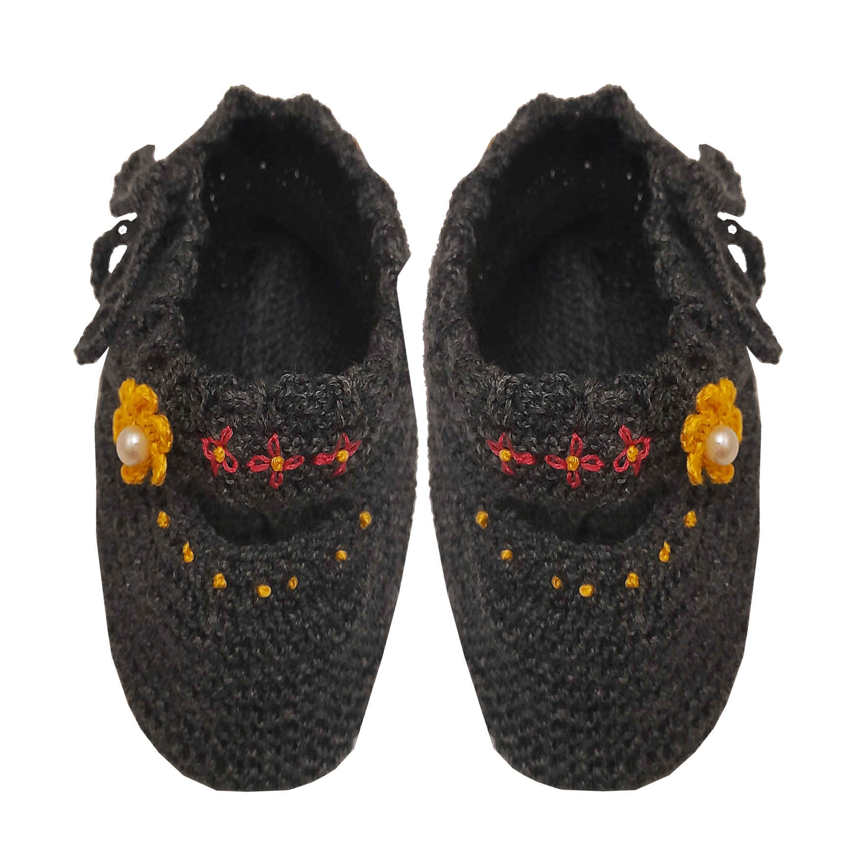 Price and Buy Crochet Slipper for Women- Handwoven, Traditional Style with Floral Design_6901f25b79c4a.jpeg Price and Buy Crochet Slipper for Women- Handwoven, Traditional Style with Floral Design - Image 1