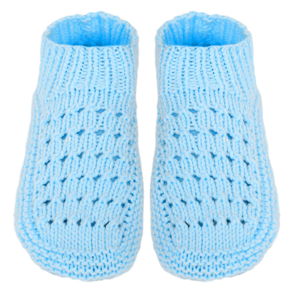 Price and Buy Crochet Slippers for Women Acrylic fiber Knitted Sky Blue