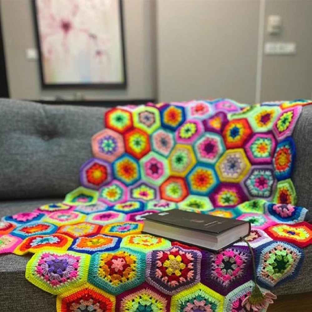 Price and Buy Crochet Throw for Sofa and Bed Checkered Bohemian Sara - Image 3