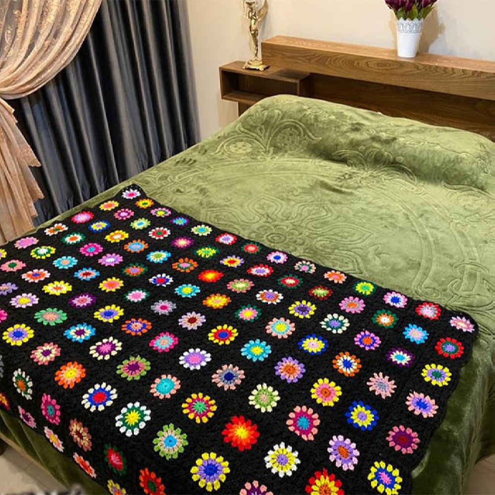 Price and Buy Crochet Throw for Sofa and Bed Checkered Bohemian Tara - Image 3