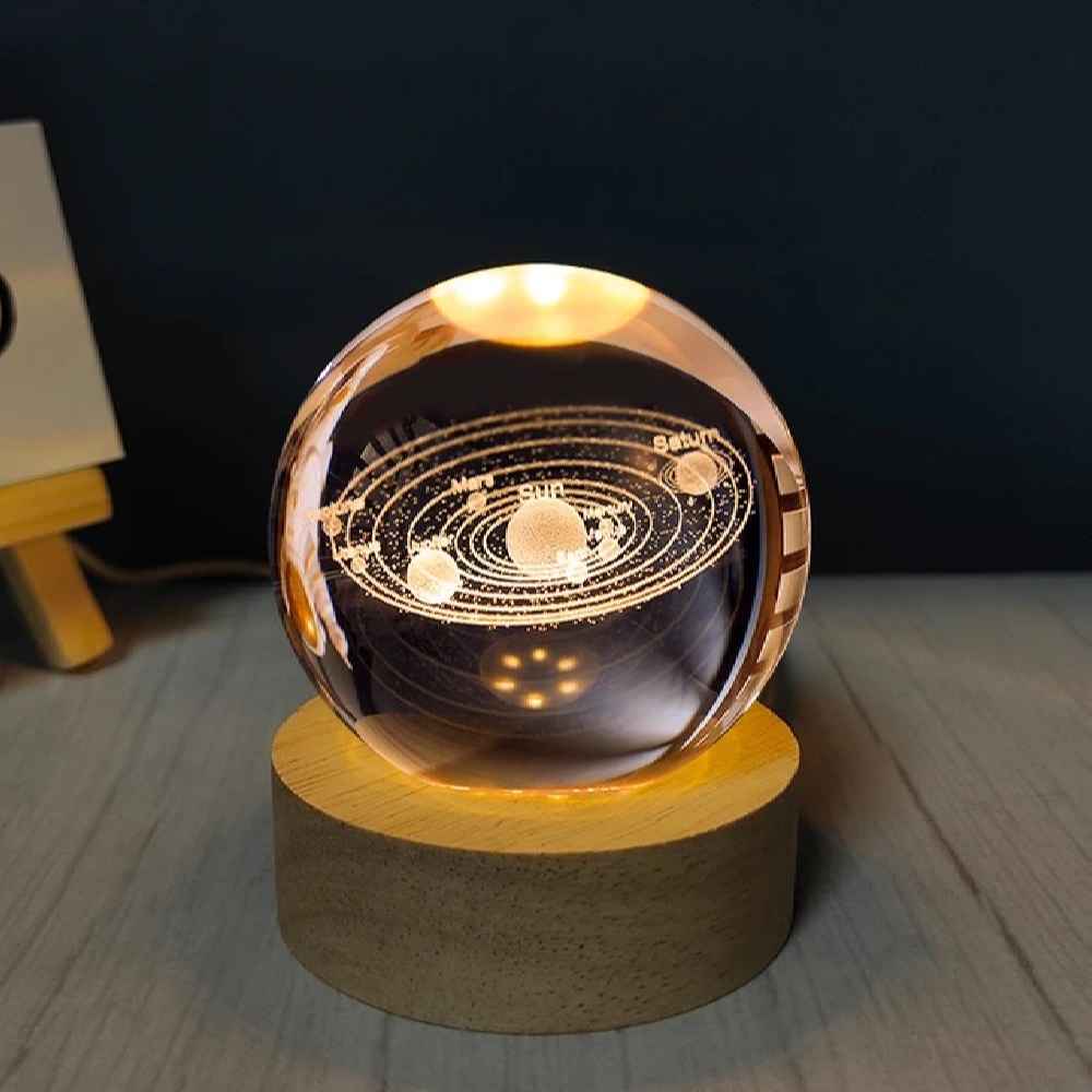 Price and Buy Crystal Ball Lamp Space Night Light Solar System - Image 4