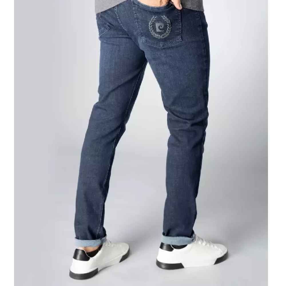 Price and Buy Cuffed Slim Fit Jeans for Men in Blue Featuring Any Occasion - Image 4