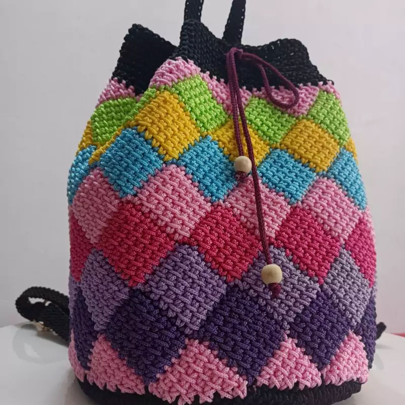 Price and Buy Custom Handmade Tunisian Crochet Bag – Colorful Design Perfect Personalized Accessory - Image 8