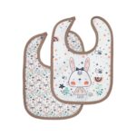 Price and Buy Cute Baby Bibs for Eating with Rabbit Design Set of 2