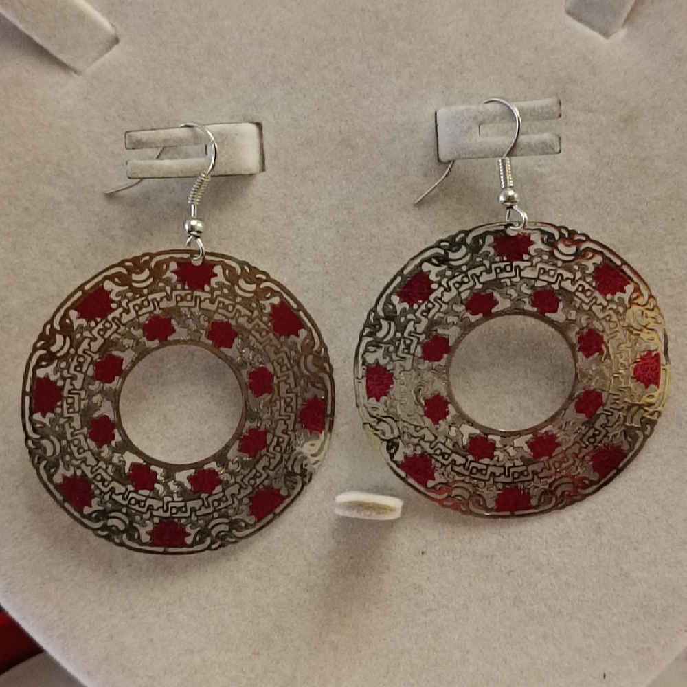 Price and Buy Dangle Metal Earrings with Traditional Style Mehr - Image 3