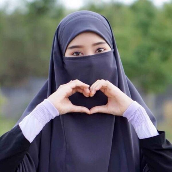 Price and Buy Dark Gray Islamic Crepe Scarf & Half Niqab Set for Women_68fdc4eada3cc.jpeg Price and Buy Dark Gray Islamic Crepe Scarf & Half Niqab Set for Women