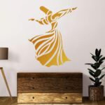 Price and Buy Decorative Artistic Persian Plexiglass Wall Mirror – Sufi Whirling Design (26 Pieces) - Image 3