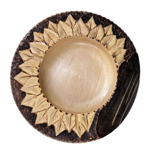 Price and Buy Decorative Ashtray Made of Carved Wood – Elegant, Great for Office & Home