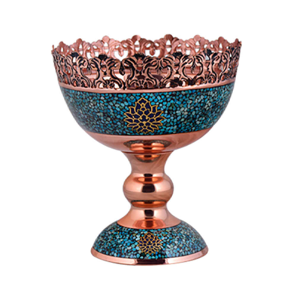 Price and Buy Decorative Bowl Persian Artisan-Crafted Turquoise Inlay Donya