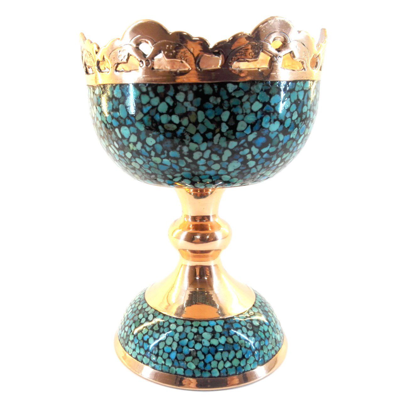 Price and Buy Decorative Bowl Persian Artisan-Crafted Turquoise Inlay Hananeh