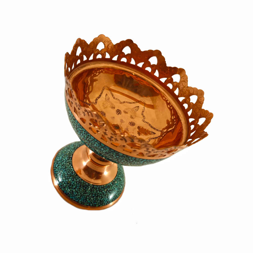 Price and Buy Decorative Bowl Persian Artisan-Crafted Turquoise Inlay Lina - Image 3
