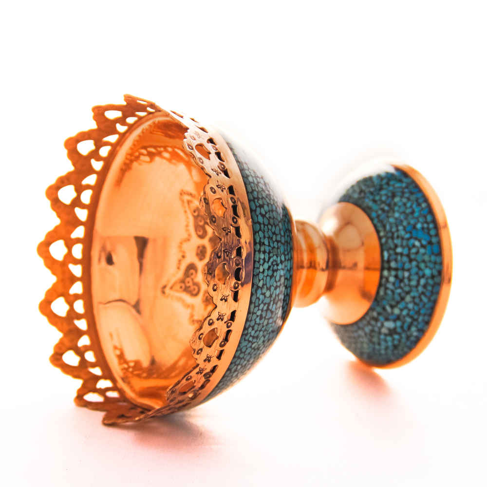 Price and Buy Decorative Bowl Persian Artisan-Crafted Turquoise Inlay Sahand - Image 3