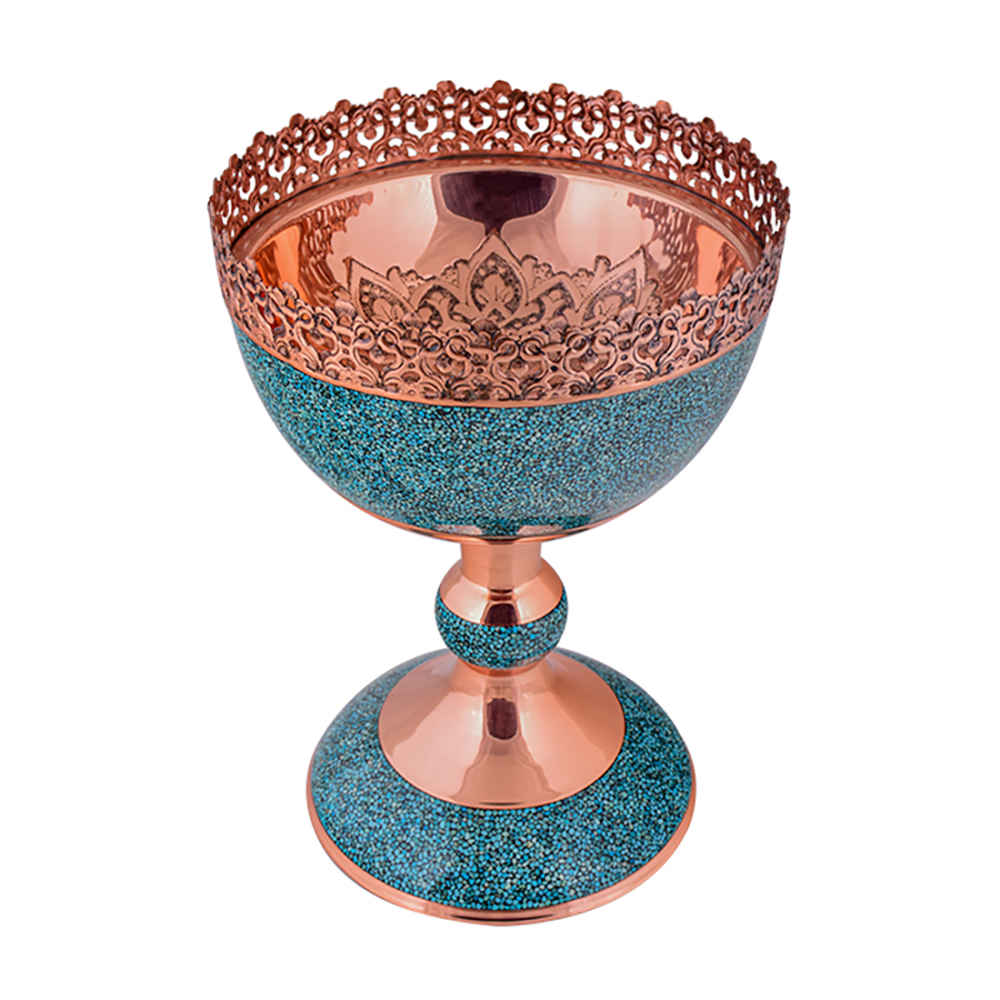 Price and Buy Decorative Bowl Persian Artisan-Crafted Turquoise Inlay Super - Image 3