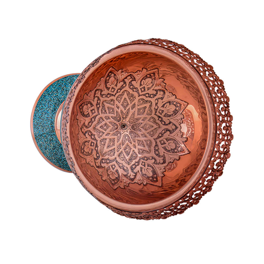 Price and Buy Decorative Bowl Persian Artisan-Crafted Turquoise Inlay Super - Image 4