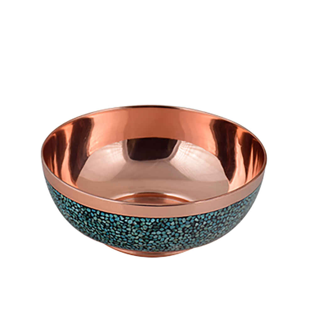 Price and Buy Decorative Bowl Persian Artisan-Crafted Turquoise Inlay Vina - Image 3