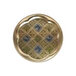 Price and Buy Decorative Brass Tray with Traditional Geometric Design for Dining & Decor