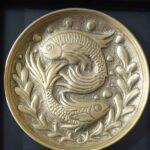 Price and Buy Decorative Brass Tray with Two Fish Design Completley Handcrafted