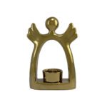Price and Buy Decorative Ceramic Candle Holder with Angle Design in Gold