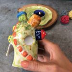 Price and Buy Decorative Ceramic Candle Holder with Colorful Houses Design Handcrafted - Image 5