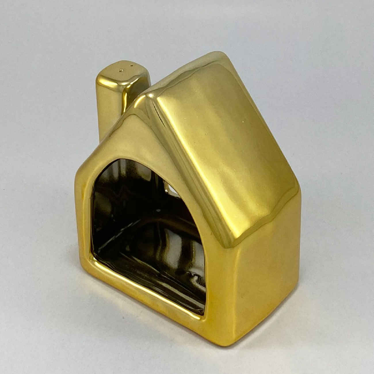 Price and Buy Decorative Ceramic Candle Holder with Cottage Design in Gold - Image 3