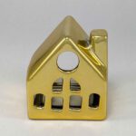 Price and Buy Decorative Ceramic Candle Holder with Cottage Design in Gold - Image 4