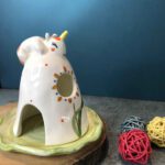 Price and Buy Decorative Ceramic Candle Holder with Unicorn Design Handcrafted - Image 5