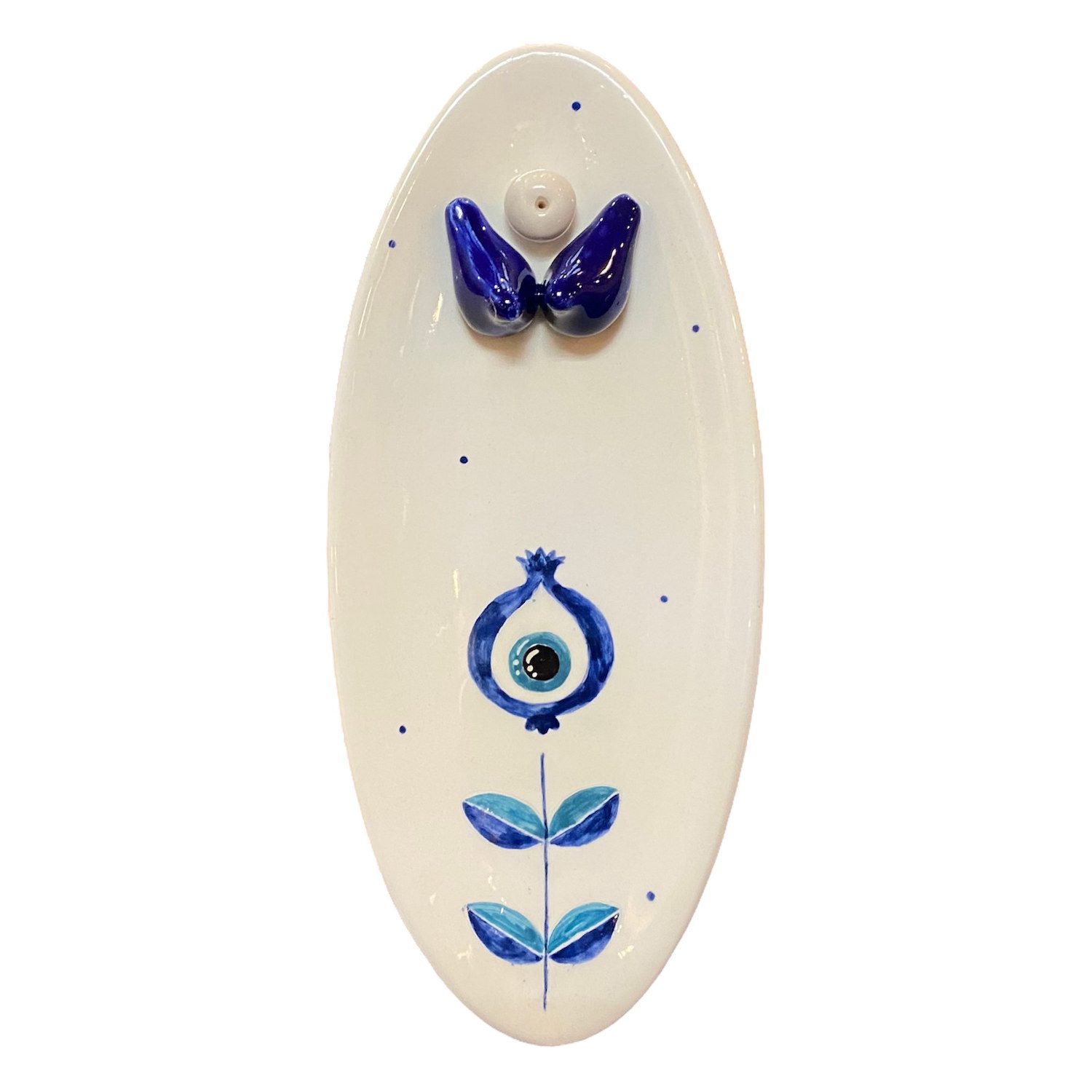 Price and Buy Decorative Ceramic Incense Holder with Evil Eye Design Handcrafted_6900558f12d4a.jpeg Price and Buy Decorative Ceramic Incense Holder with Evil Eye Design Handcrafted - Image 1