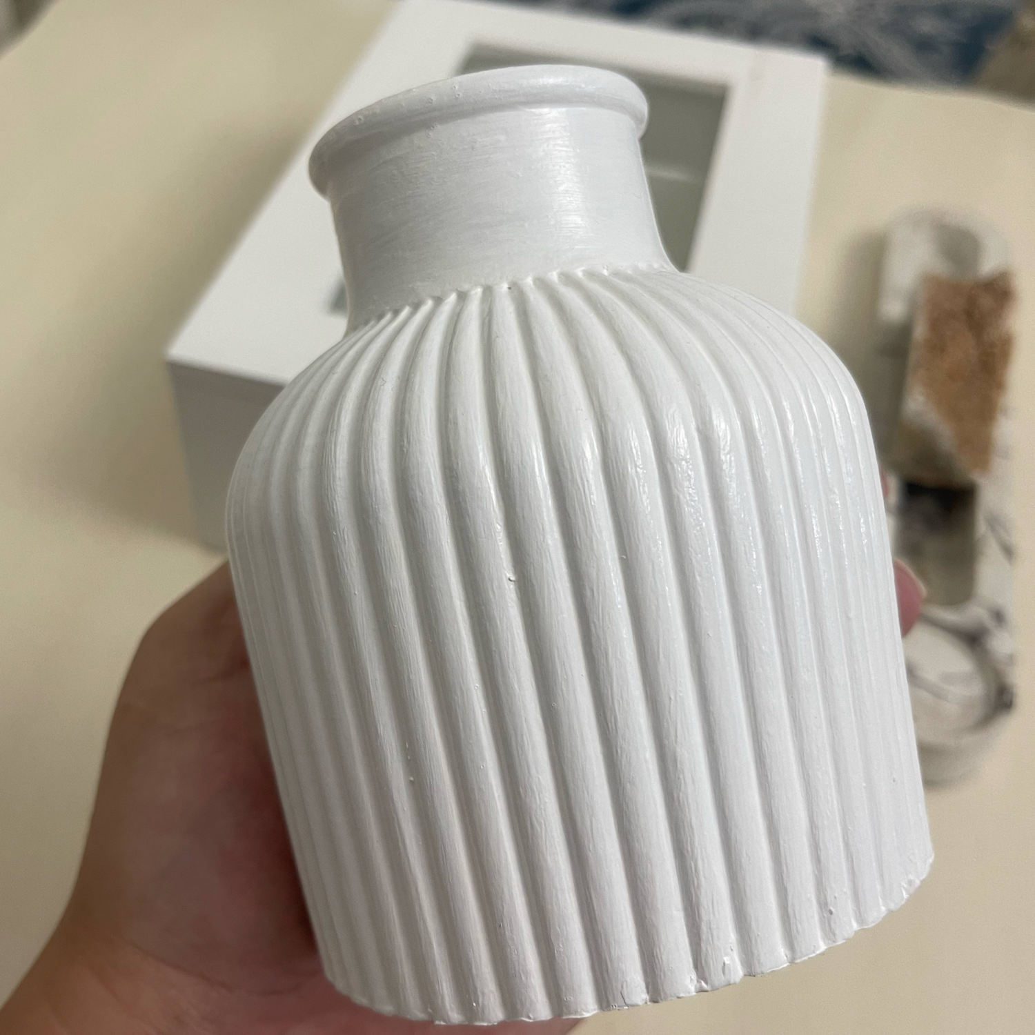Price and Buy Decorative Concrete Vase for Single Rose or Bloom | Rustic & Modern Style - Image 6