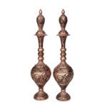 Price and Buy Decorative Copper Bottle Handcrafted Persian Engraved Parseh (2x)