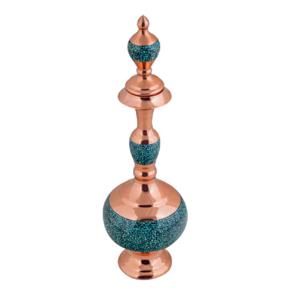 Price and Buy Decorative Copper Bottle Persian Artisan-Crafted Turquoise Inlay Ava_68fbde405e975.jpeg Price and Buy Decorative Copper Bottle Persian Artisan-Crafted Turquoise Inlay Ava - Image 1