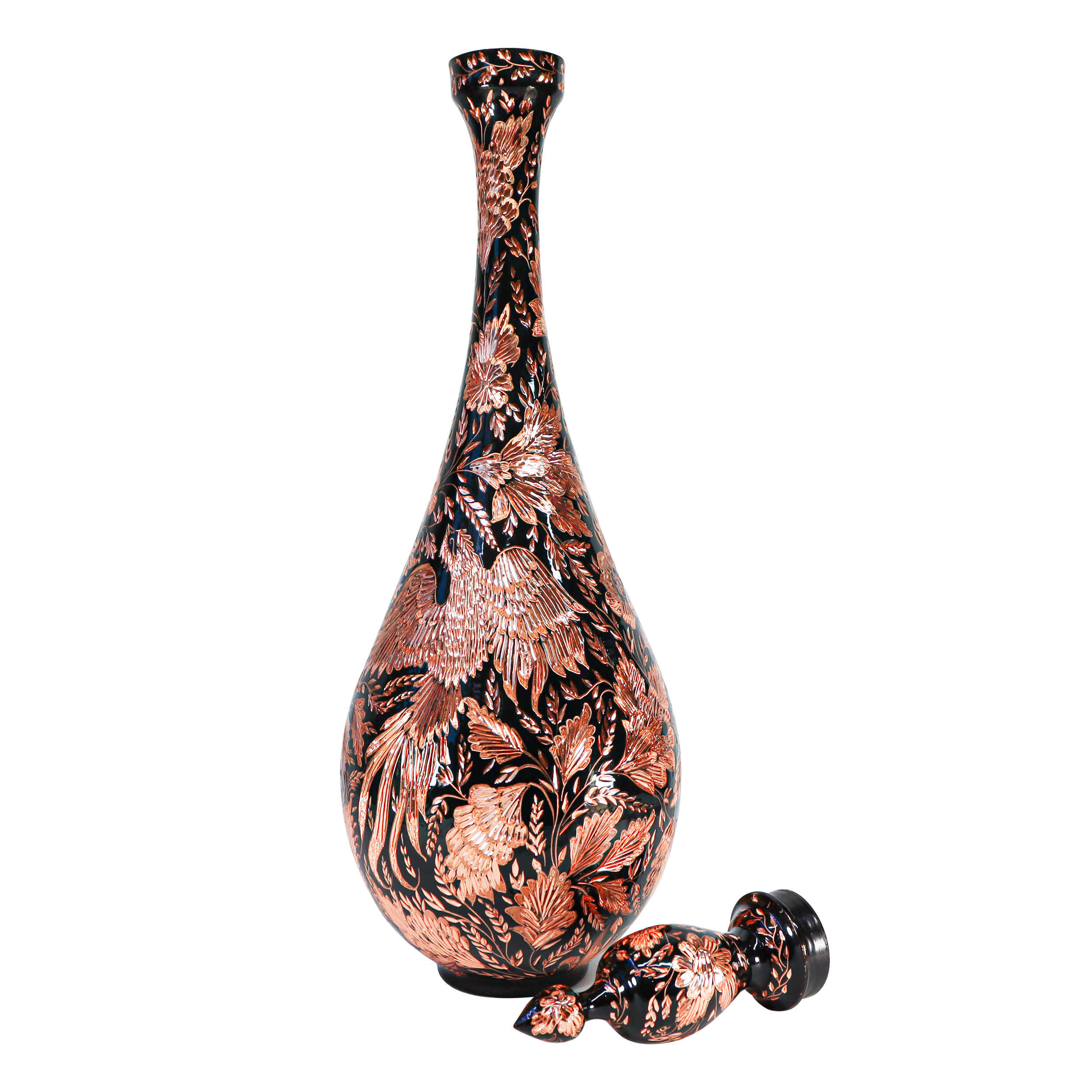 Price and Buy Decorative Copper Bottle Persian Engraved Handcrafted Elegance (x2) - Image 4