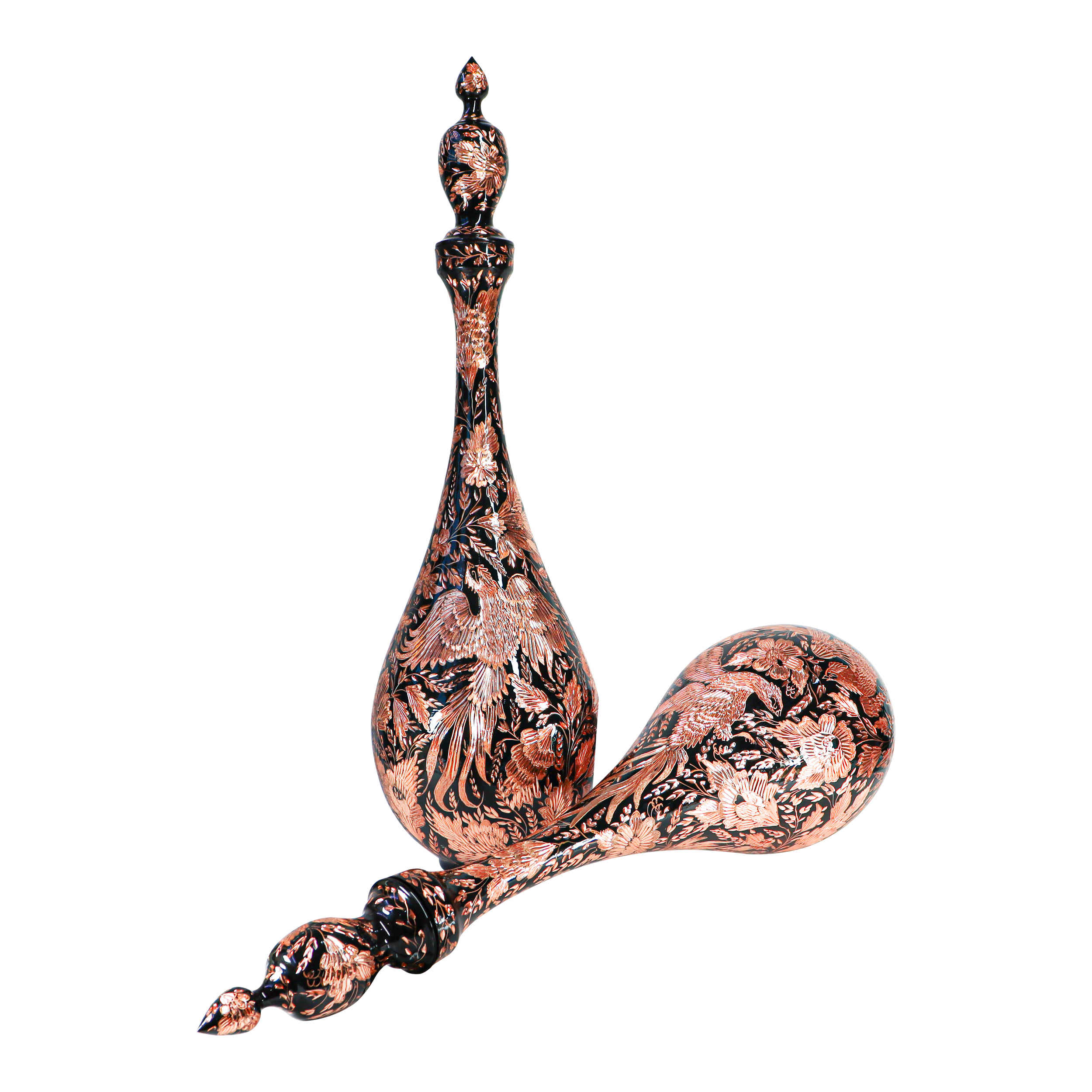 Price and Buy Decorative Copper Bottle Persian Engraved Handcrafted Elegance (x2) - Image 5