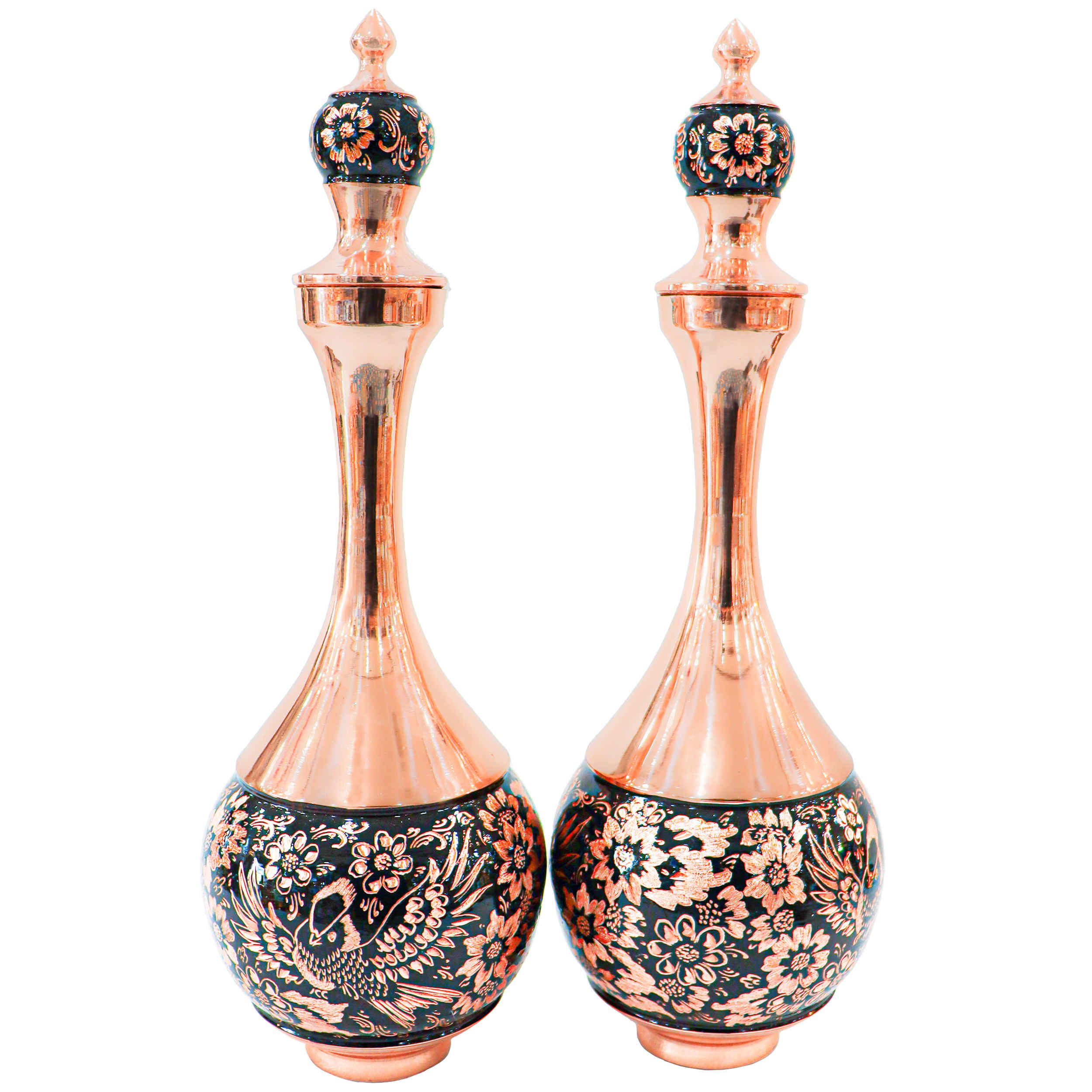 Price and Buy Decorative Copper Bottle Persian Handcrafted Engraved Persian Inspired (x2) - Image 3
