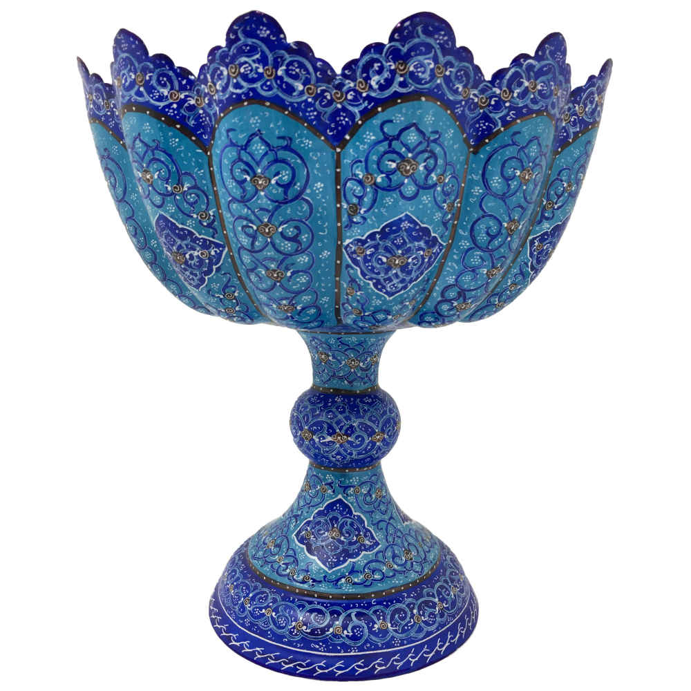 Price and Buy Decorative Copper Bowl Hand-Painted With Persian Minakari Enamel Gohar_68fbd07c8cac2.jpeg Price and Buy Decorative Copper Bowl Hand-Painted With Persian Minakari Enamel Gohar - Image 1