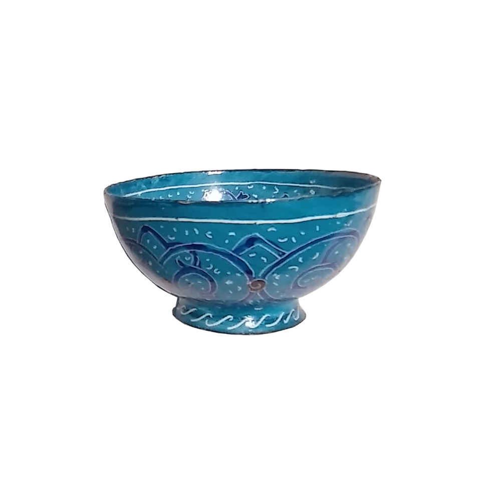 Price and Buy Decorative Copper Bowl Hand-Painted With Persian Minakari Enamel Sima