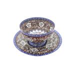 Price and Buy Decorative Copper Bowl & Plate Hand-Painted With Persian Minakari Enamel Reyhan