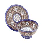 Price and Buy Decorative Copper Bowl & Plate Hand-Painted With Persian Minakari Enamel Reyhan - Image 5