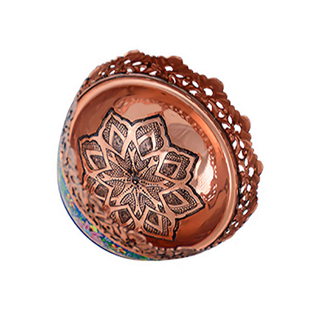 Price and Buy Decorative Copper Bowl With Persian Inspired Design Handcrafted Elegance - Image 4