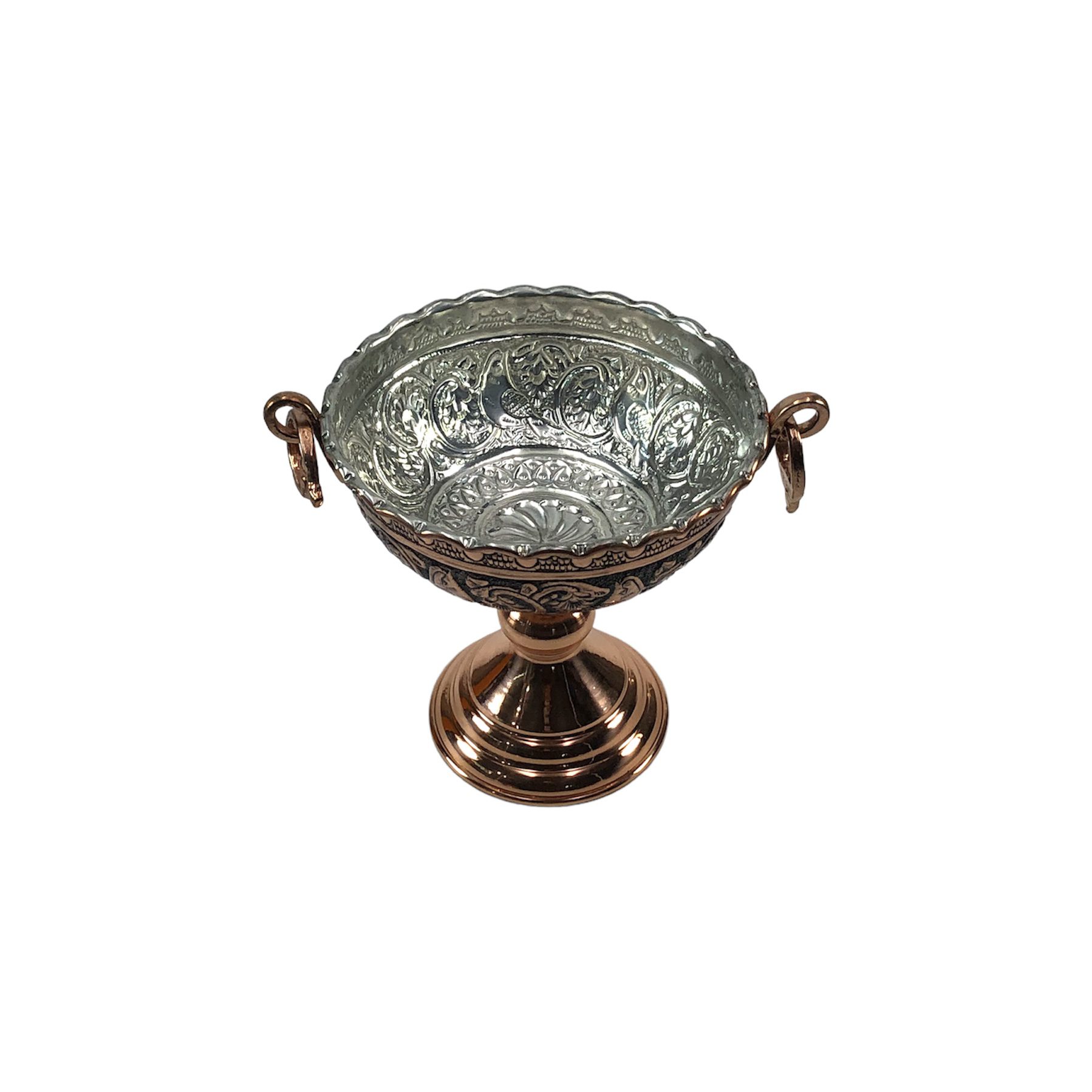 Price and Buy Decorative Copper Pedestal Bowl Handcrafted Persian Engraved Soha - Image 3