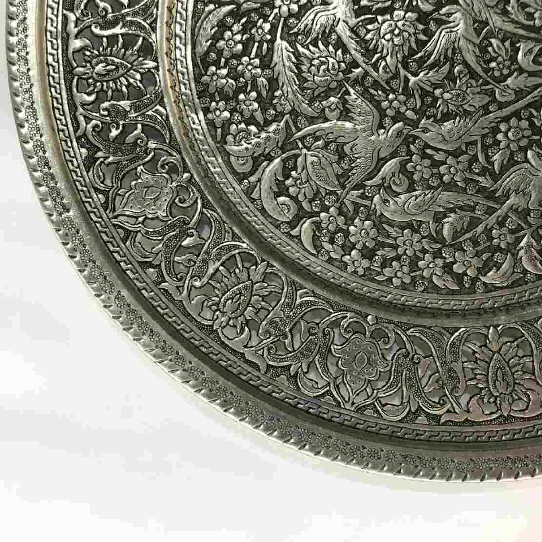 Price and Buy Decorative Copper Tray Hand-Engraved with Persian Artisanal Flower - Image 3