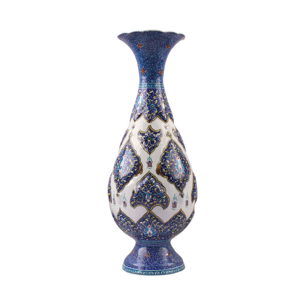 Price and Buy Decorative Copper Vase Hand-Painted with Persian Minakari Enamel Bahar