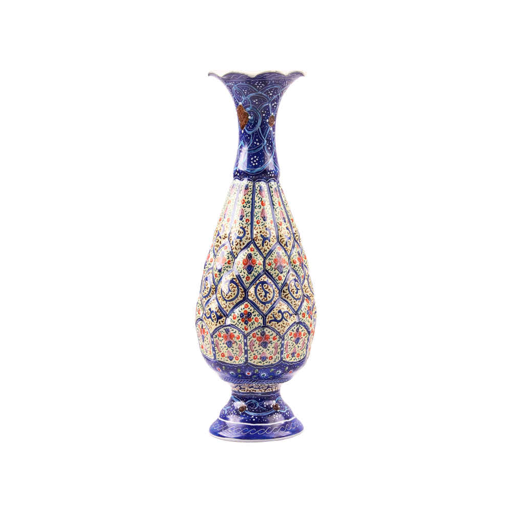 Price and Buy Decorative Copper Vase Hand-Painted with Persian Minakari Enamel Darya